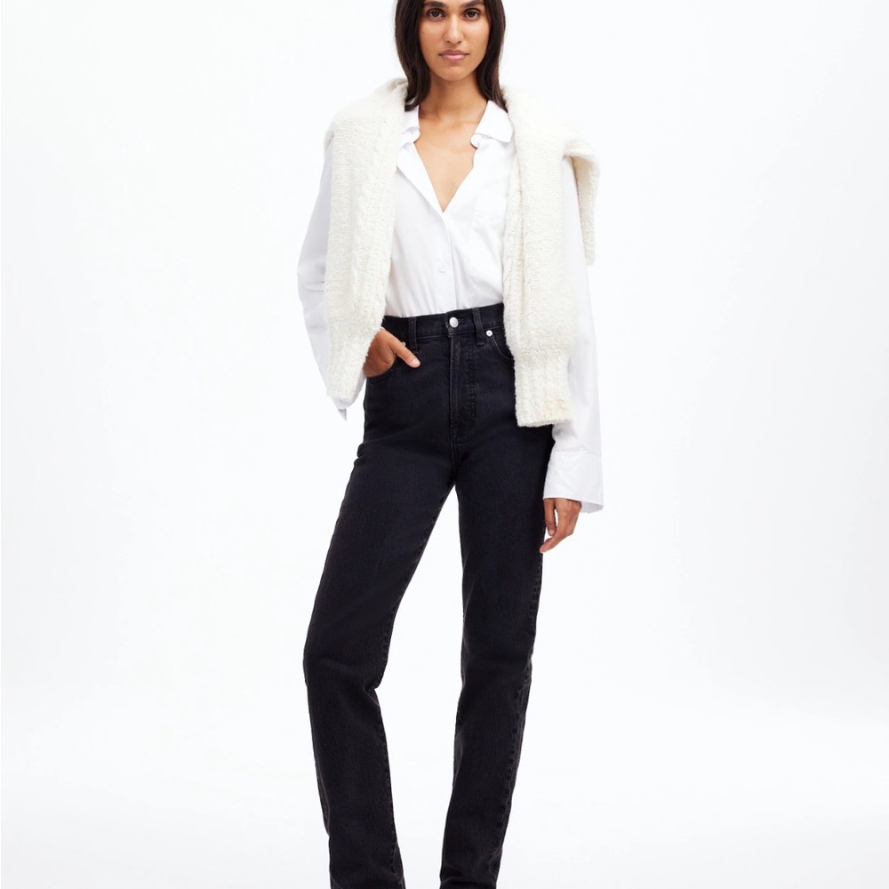 NWT Madewell 90s Straight Black Belmere Wash